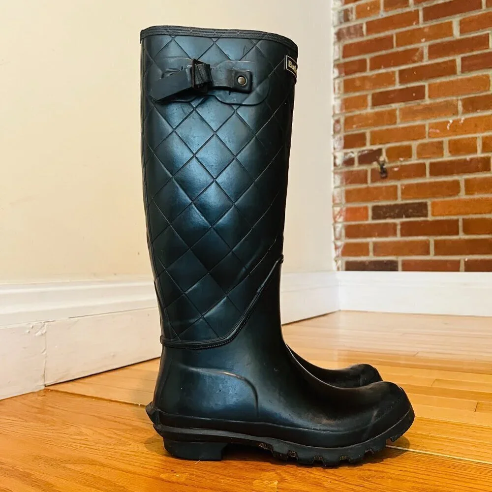 Barbour Women's Bede Wellington Boots Black Size 5